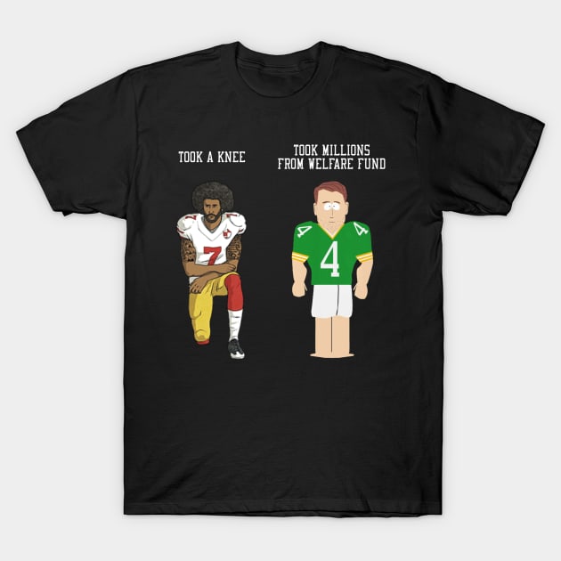 Colin Kaepernick & Brett Favre SouthPark T-Shirt by MAR-A-LAGO RAIDERS